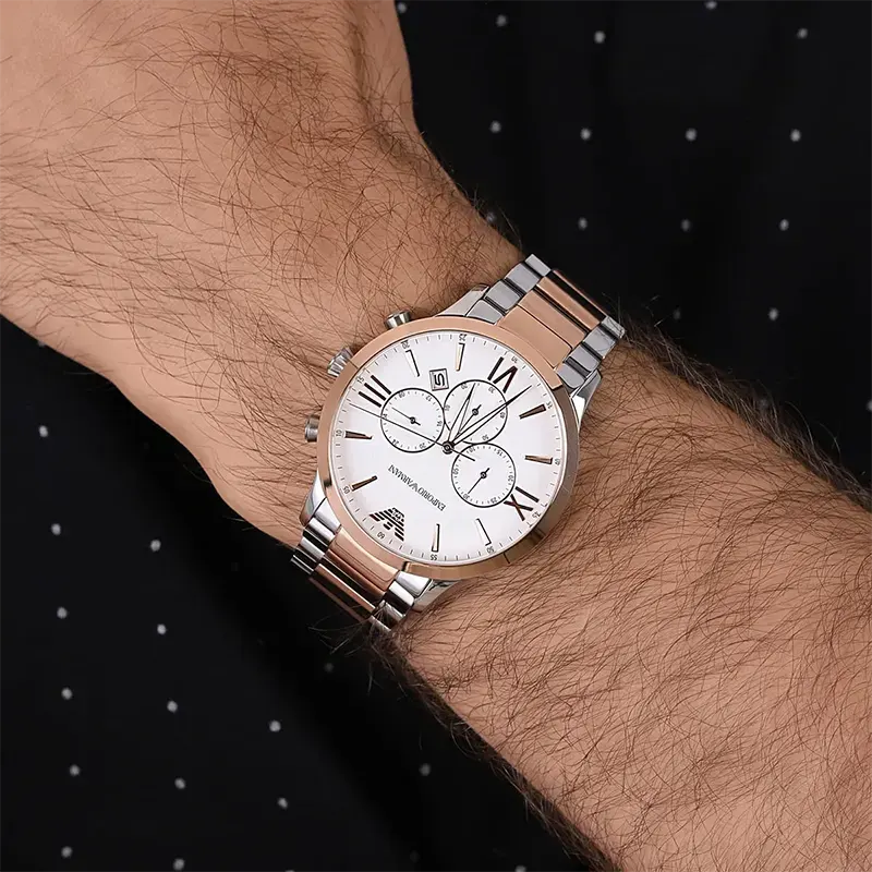 Emporio Armani Giovanni Chronograph Two-tone Men's Watch- AR11209